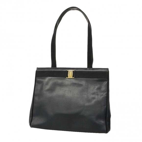SALVATORE FERRAGAMO Handbags - Salvatore Ferragamo Vara Leather Tote Bag, Navy, Women's